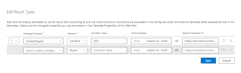 Edit Result Types